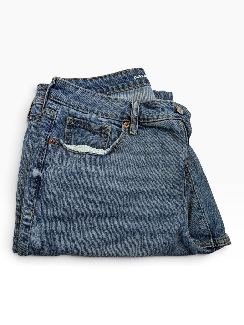 Old Navy Women's Medium Blue Straight-Leg Jeans